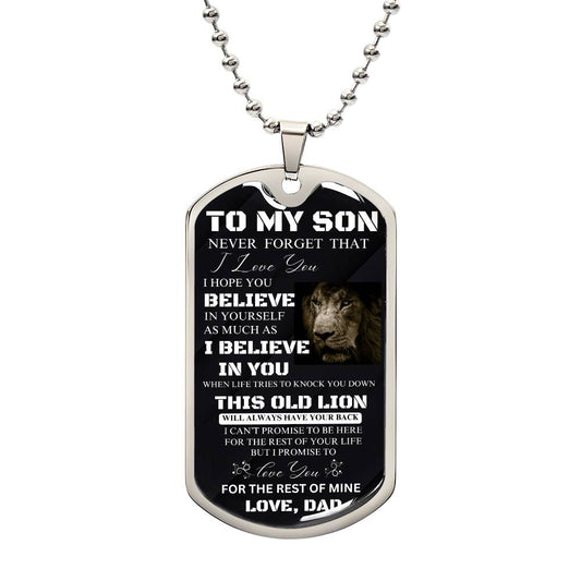 Gift For Son | Dog Tag Necklace