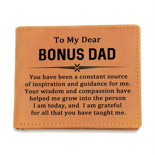 To My Dear Dad: Graphic Leather Wallet