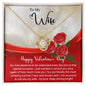 To My Wife - Gift For Wife - Happy Valentine's Day - Love Knot Necklace