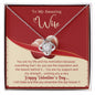 To My Wife - Gift For Wife - Happy Valentine's Day - Love Knot Necklace