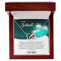 To My Soulmate - Gift For Soulmate -  Interlocking Hearts Necklace