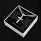 Gift for Dad | Artisan Cross Necklace on Cuban Chain w/ MC