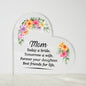 Gift for Mom | Acrylic Heart Plaque