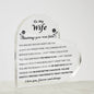 Gift for Wife | Acrylic Heart Plaque