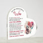 To My  Beautiful Wife - Gift For Wife -  Acrylic Heart Plaque
