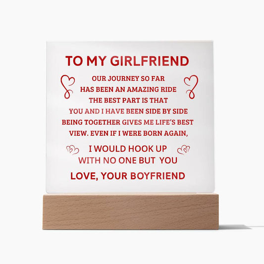 To My Girlfriend - Gift For Girlfriend -  Acrylic Square Plaque