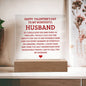 To My Husband - Gift For Husband - Happy Valentine's Day - Acrylic Square Plaque