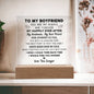 To My Boyfriend - Gift for Boyfriend -  Acrylic Square Plaque