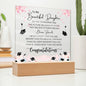 To My Beautiful Daughter: Graduation - Acrylic Square Plaque