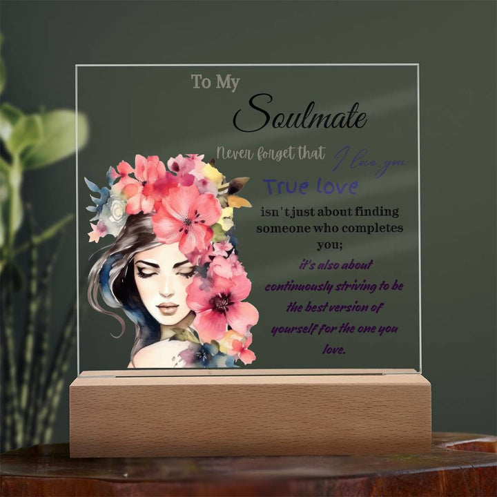 To My Soulmate - Acrylic Square Plaque