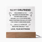 To My Girlfriend - Gift For Girlfriend -  Acrylic Square Plaque