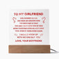 To My Girlfriend - Gift For Girlfriend -  Acrylic Square Plaque