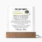 To My Boy: Graduation Acrylic Square Plaque