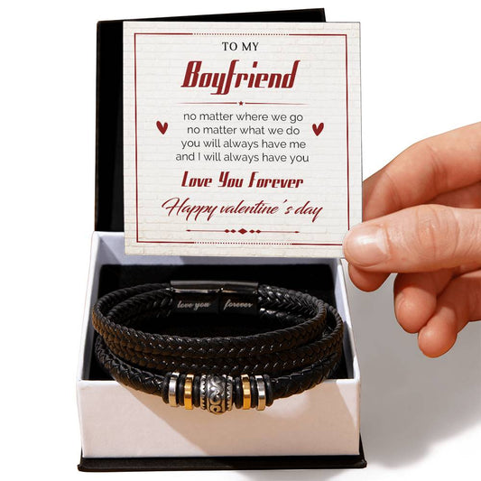 To My Boyfriend - Valentine's Day Gift -  Love You Forever Bracelet