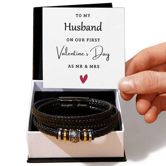 To My Husband - Gift For Husband - Happy Valentine's Day  - Love You Forever Bracelet