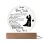 To My Future Wife - Gift For Future Wife - Acrylic Circle Plaque