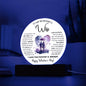 To My Wife - Gift For Wife - Happy Valentine's Day  - Acrylic Circle Plaque