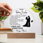To My Future Wife - Gift For Future Wife - Acrylic Circle Plaque