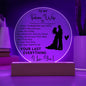 To My Future Wife - Gift For Future Wife - Acrylic Circle Plaque
