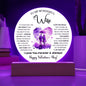 To My Wife - Gift For Wife - Happy Valentine's Day  - Acrylic Circle Plaque