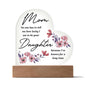 Mom and Daughter | Acrylic Heart Plaque