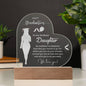 Happy Graduation Engraved Acrylic Heart Plaque