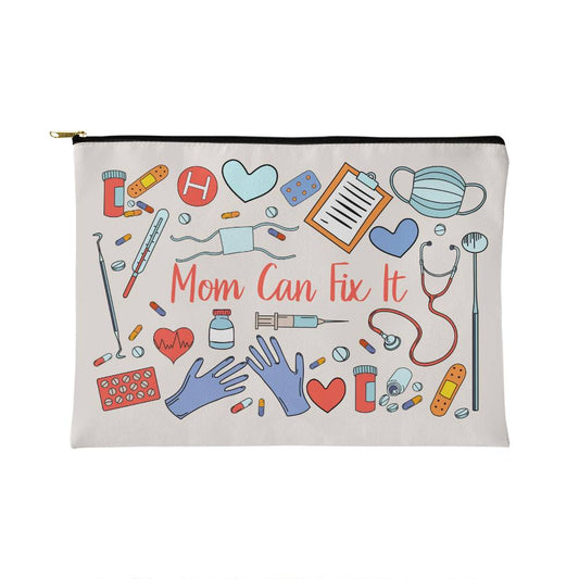 Mom Can Fix It | Fabric Zippered Pouch Small