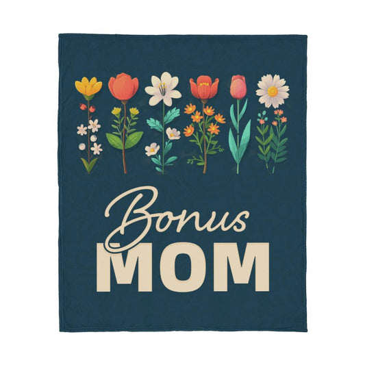 Bonus Mom - Vertical | Jersey Fleece Blanket 50" x 60"