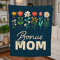 Bonus Mom - Vertical | Jersey Fleece Blanket 50" x 60"