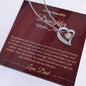 Gift for Daughter | Forever Love Necklace with On Demand Message Card